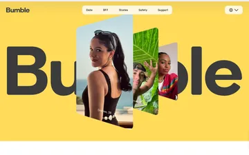 Skærmbillede af Bumble-webstedet