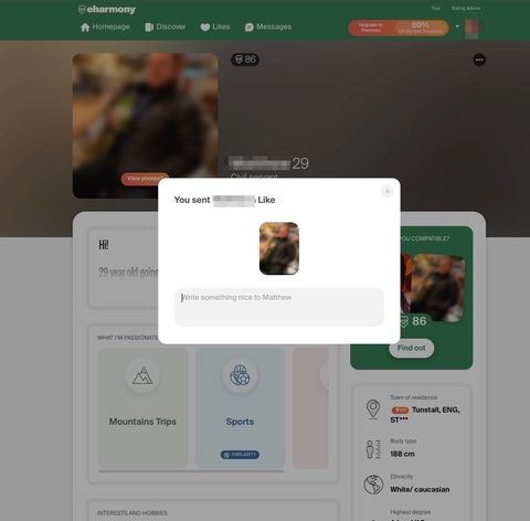 Eharmony Kontakt