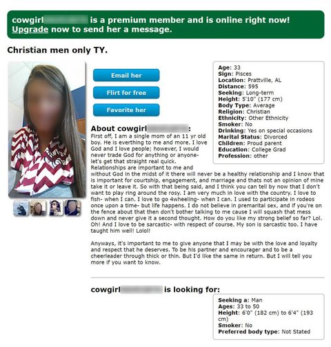 FarmersOnly Kvindelig Profil